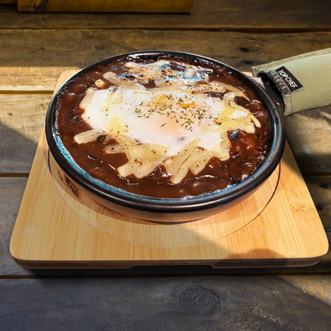 スキレットのチーズカレー